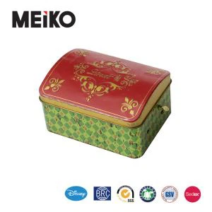 Natal presente armazenamento de caixa de Metal com a máquina de música